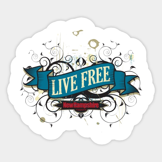 Live Free New Hampshire Sticker by New Hampshire Magazine